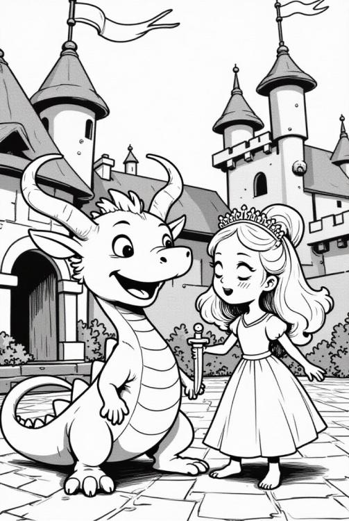 drago con principessa