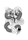 Disegno da colorare dragone cinese