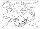 Disegno da colorare dragone