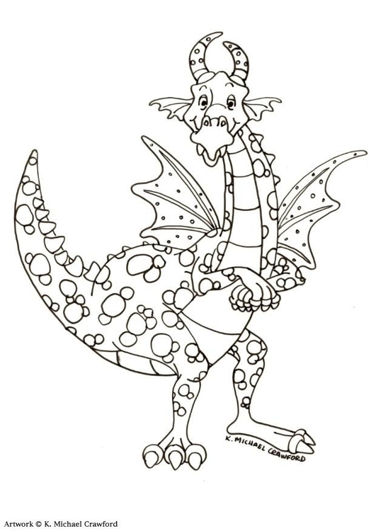 Disegno da colorare dragonetto