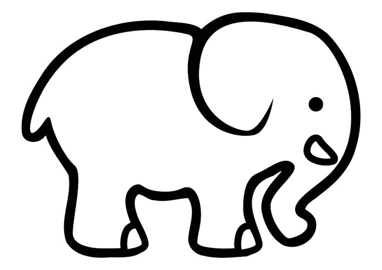 Disegno da colorare elefante