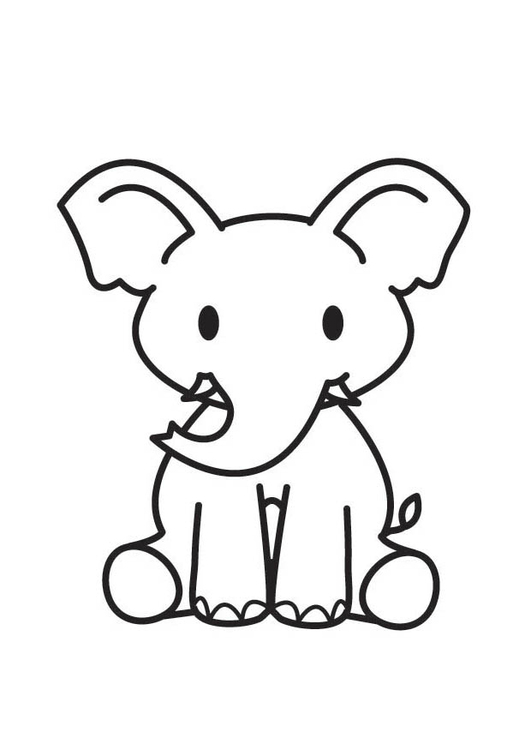 Disegno da colorare elefante