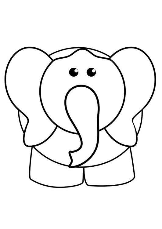 Disegno da colorare elefante