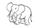 Disegno da colorare elefante