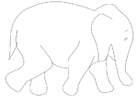 Disegno da colorare elefante