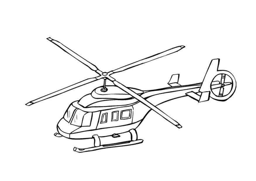 Disegno da colorare elicottero