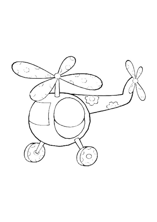 Disegno da colorare elicottero giocattolo