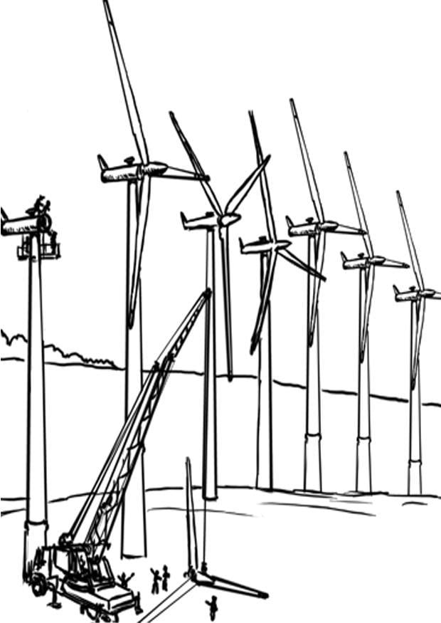 Disegno da colorare energia eolica