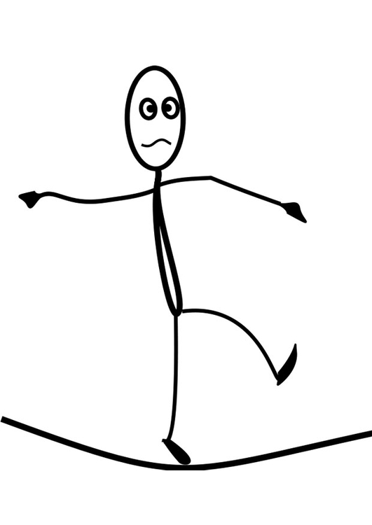 Disegno da colorare equilibrista