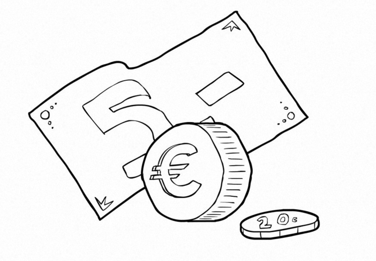Disegno da colorare euro