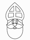 disegno-da-colorare faccia San Nicola 2