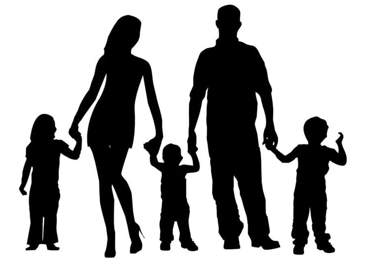 Disegno da colorare famiglia