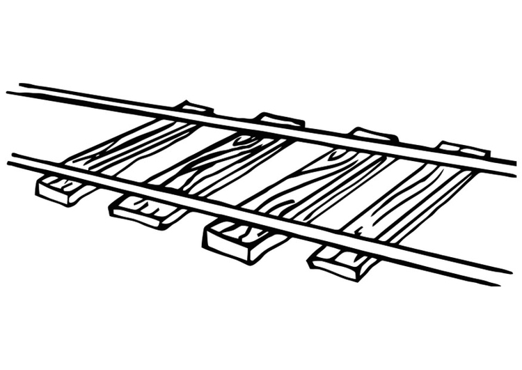 Disegno da colorare ferrovia
