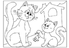 Disegni da colorare festa del papà - gatti