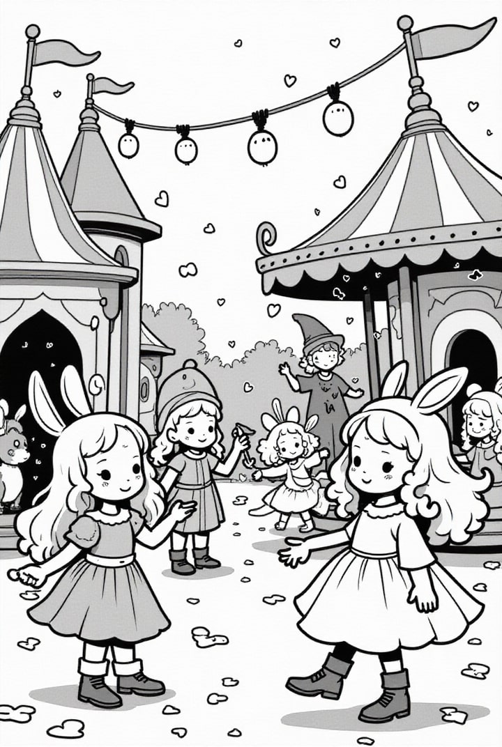 Disegno da colorare festa di carnevale
