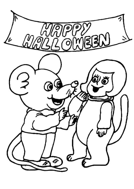 Disegno da colorare festa di Halloween