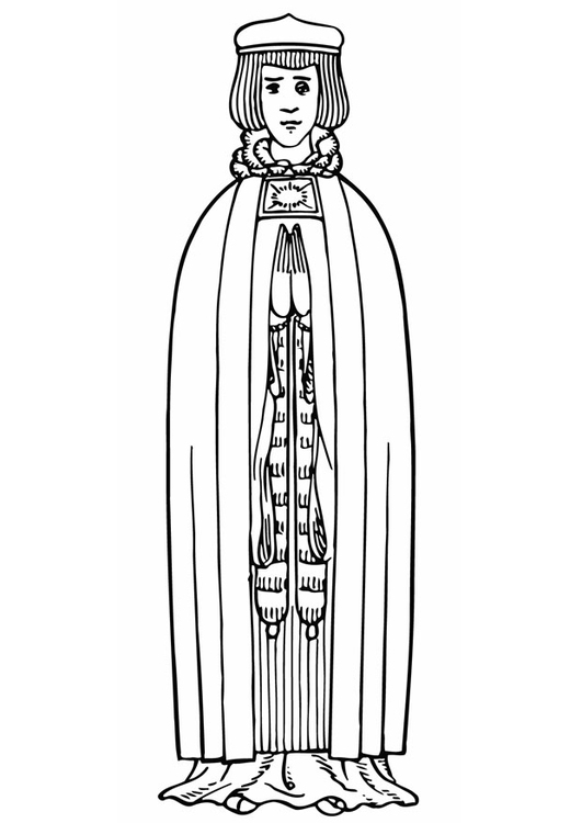 Disegno da colorare figura medievale