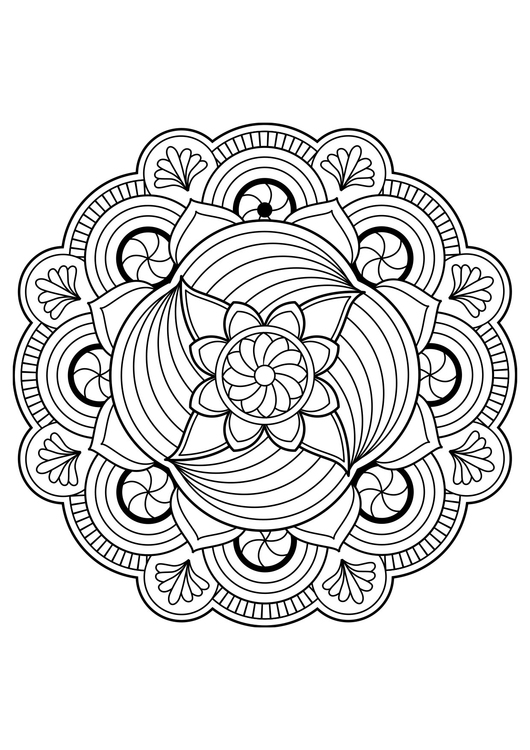 Disegno da colorare fiore di mandala