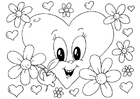 disegno-da-colorare fiori S.Valentino