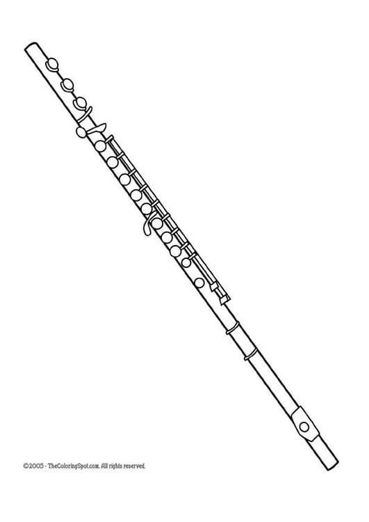 Disegno da colorare flauto