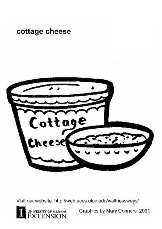 Disegno da colorare formaggio tenero
