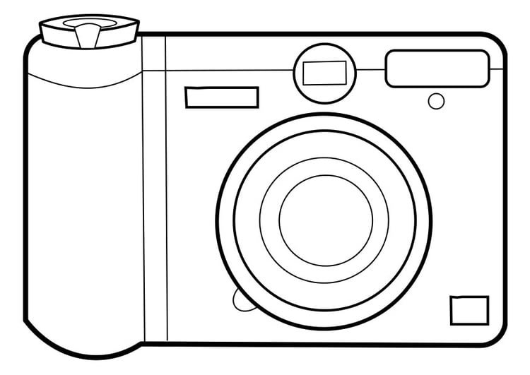 Disegno da colorare fotocamera