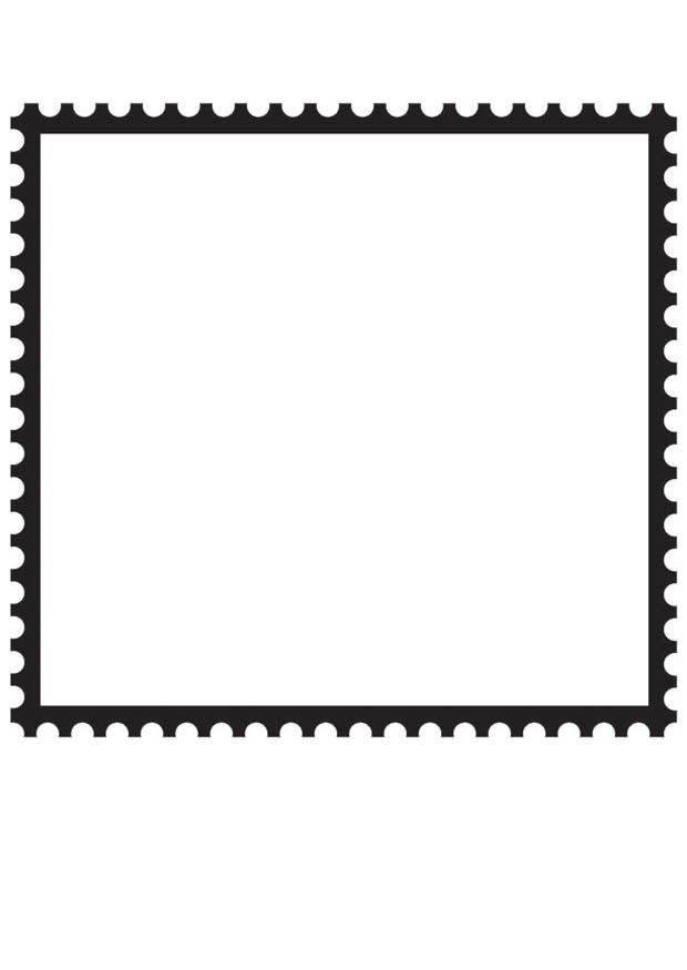 Disegno da colorare francobollo