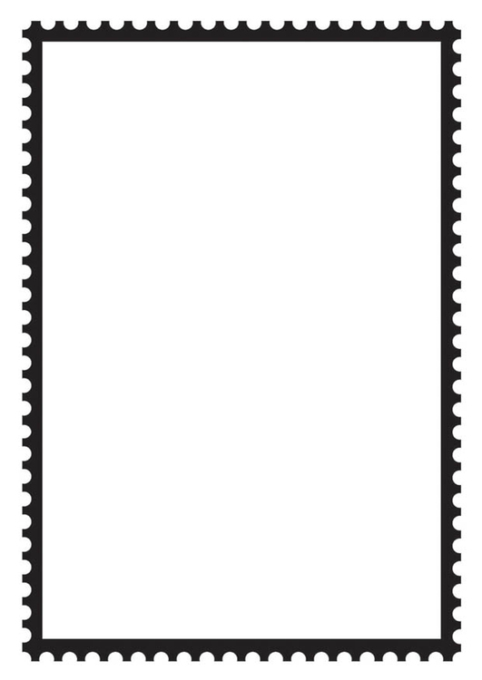 Disegno da colorare francobollo