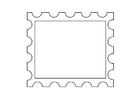 Disegno da colorare francobollo