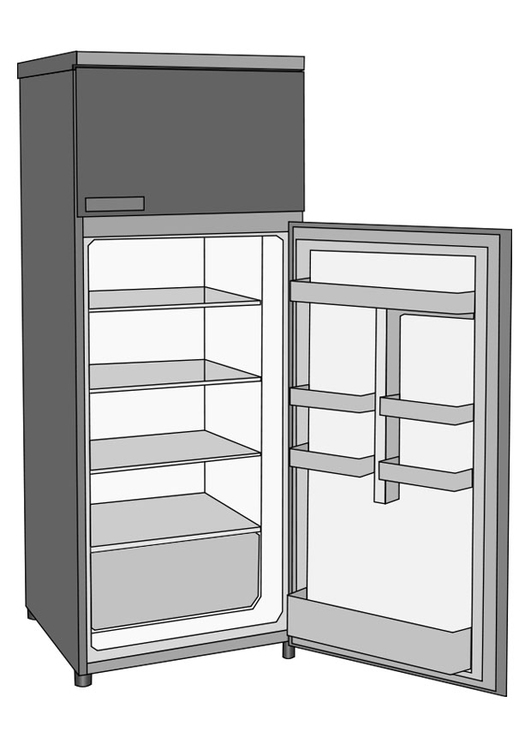 Disegno da colorare frigo