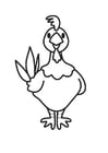 Disegno da colorare gallo