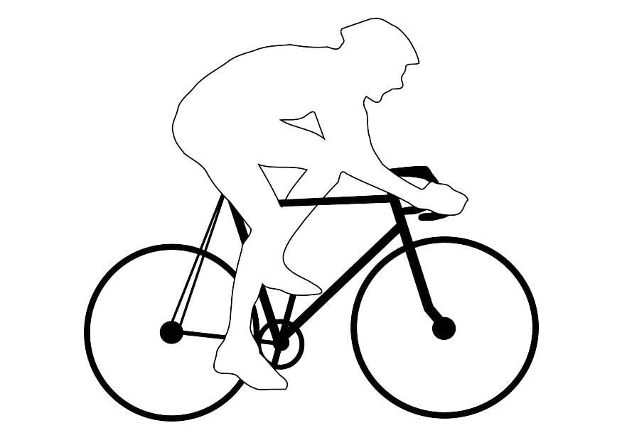 Disegno da colorare gara ciclistica