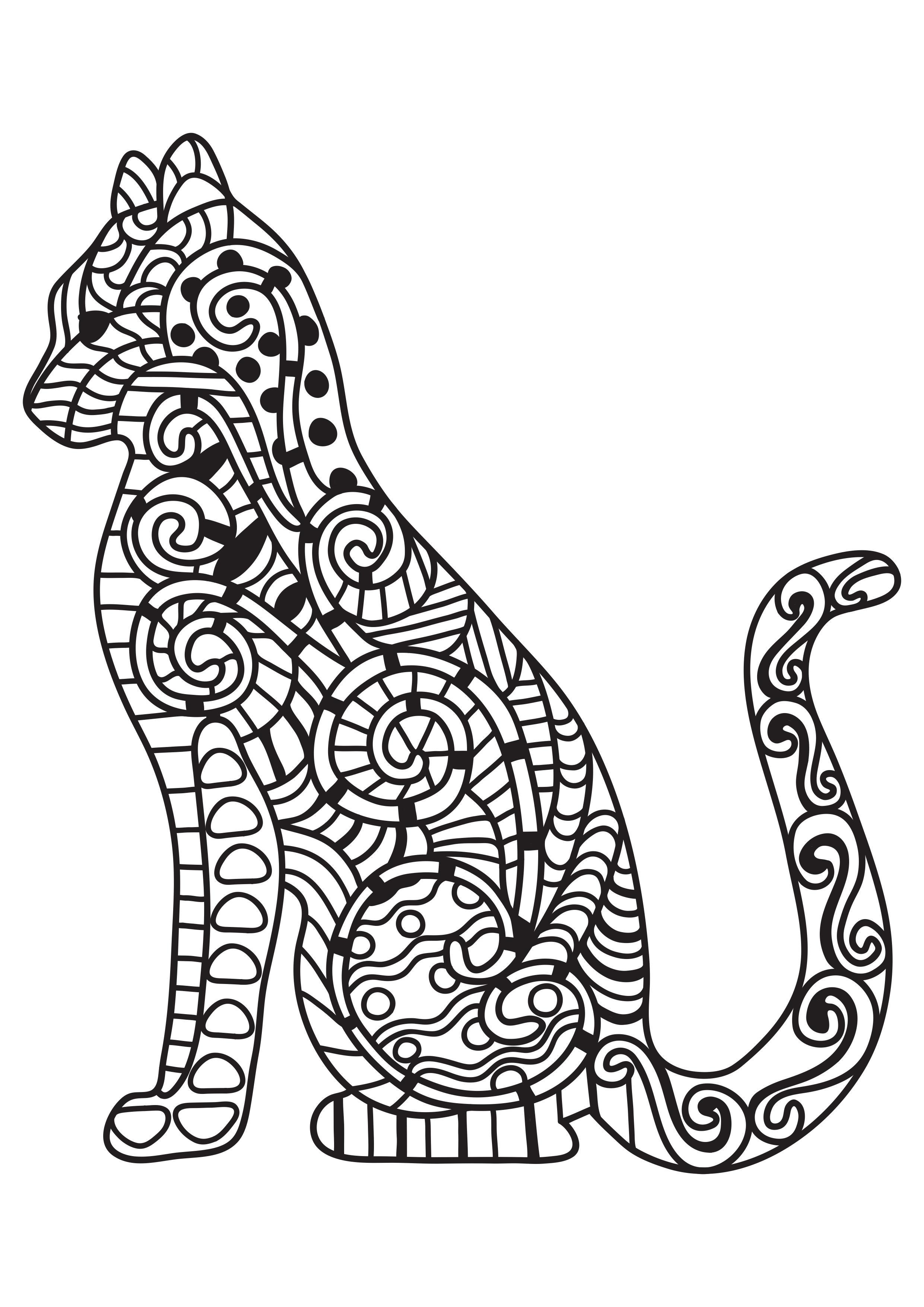 Disegno da colorare gatto - Disegni Da Colorare E Stampare Gratis - Imm.