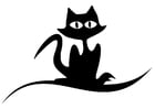 Disegni da colorare gatto nero