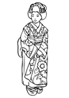 Disegni da colorare geisha
