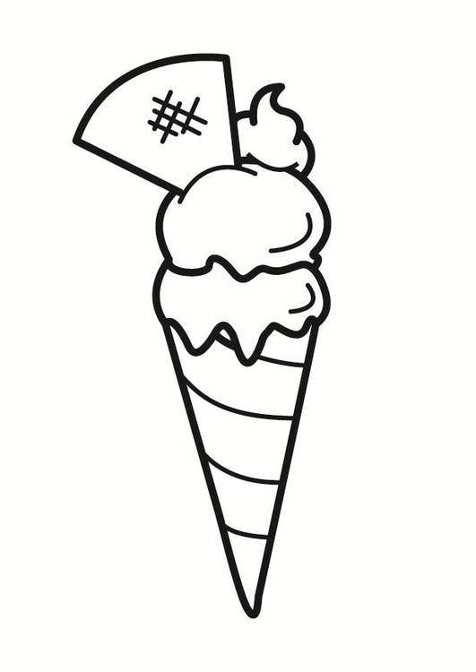 Disegno da colorare gelato