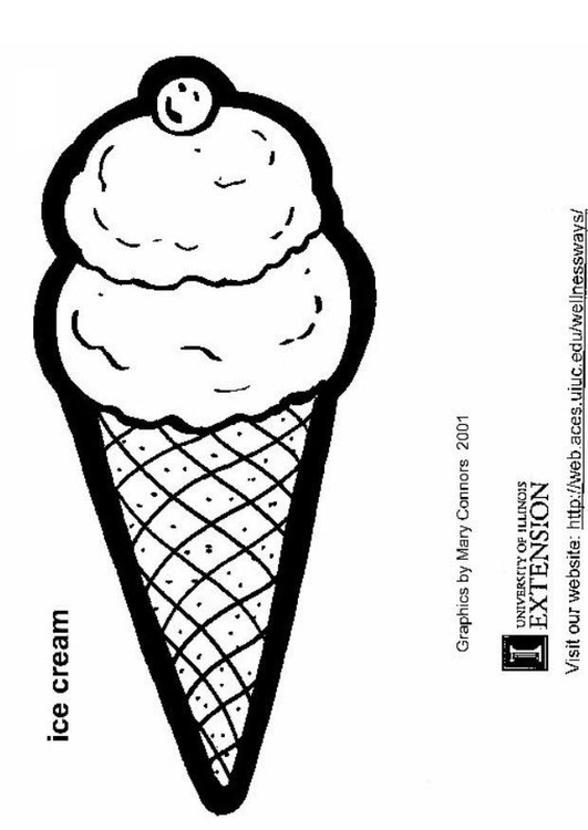 Disegno da colorare gelato