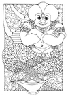 disegno-da-colorare genio nella lampada