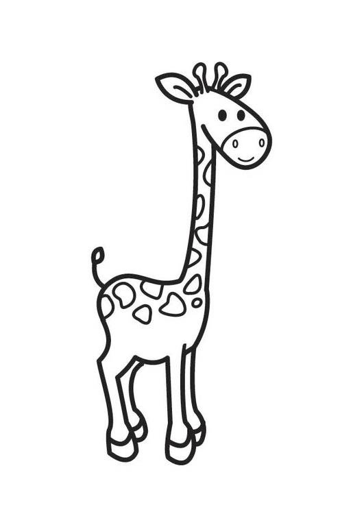 Disegno da colorare giraffa