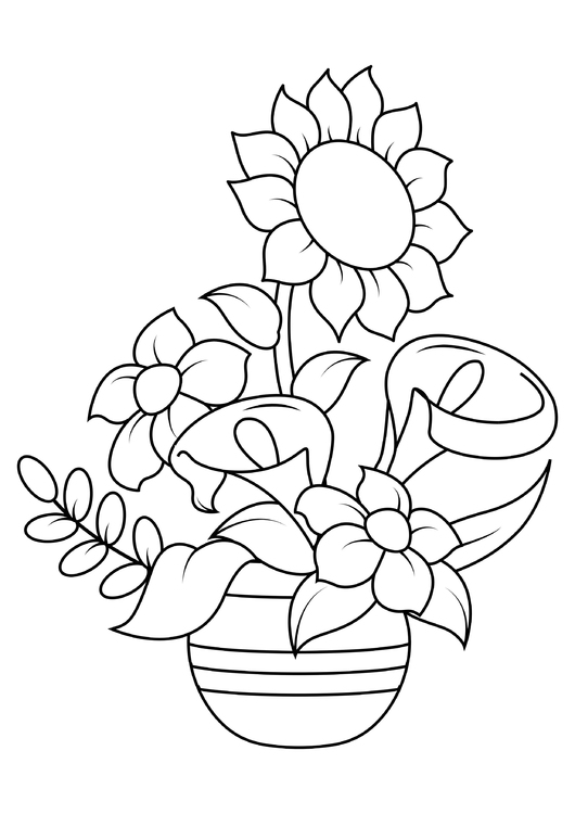 Disegno da colorare girasole