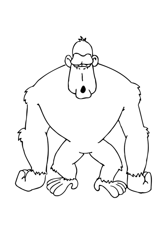 Disegno da colorare gorilla