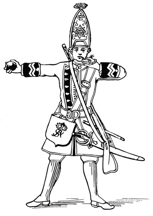 Disegno da colorare granatiero