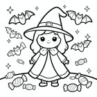 graziosa strega di Halloween