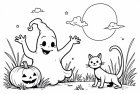 Halloween con fantasma