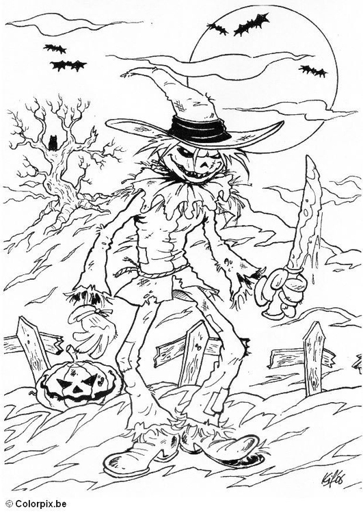 Disegno da colorare Halloween - fantasma