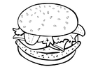 Disegno da colorare hamburger