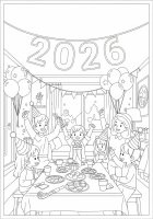 disegno-da-colorare Happy New Year 2026