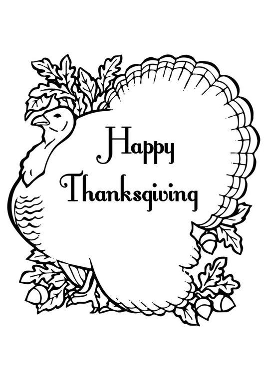 Disegno da colorare Happy Thanksgiving