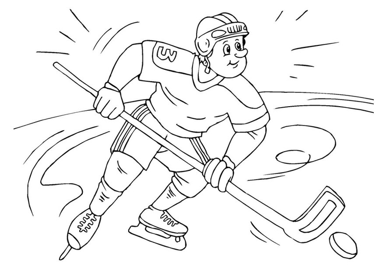 Disegno da colorare hockey su ghiccio