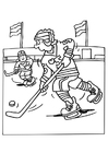 Disegno da colorare hockey sul ghiaccio